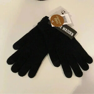 Steve Madden Black Gloves NWT